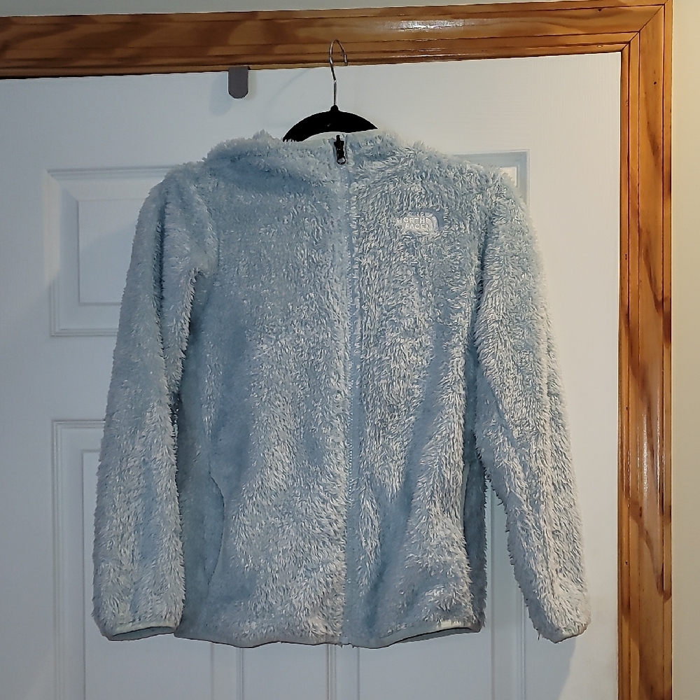 The North Face Cozy Big Girls 14/16  Kids Fleece Jacket in Light Blue Mix&Match